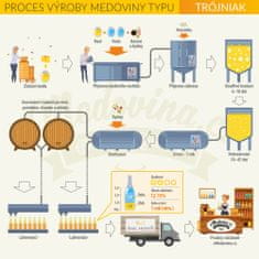 Ami Honey Medovina Trójniak Trybunalski 0,75 l | Med víno medové víno | 750 ml | 13 % alkoholu