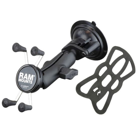 RAM MOUNTS sestava - malý držák X-Grip se středním ramenem a přísavkou 3,3"