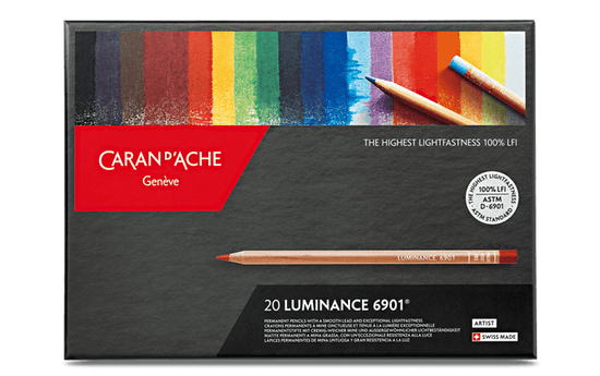 Caran´d Ache Sada barevných pastelek "Luminance 6901", 20 různých barev, 6901.720