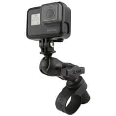 RAM MOUNTS RAM sestava - základna stahovací na řidítka Tough-Strap se krát.ram. a kul.kloubem 1" pro kamery GoPro