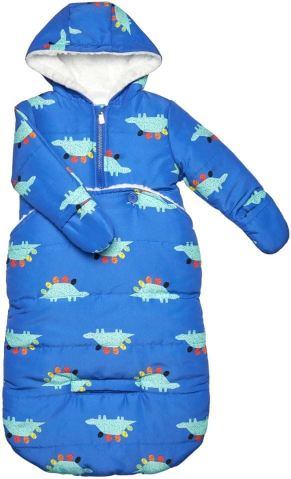 Just Too Cute chlapecká bunda s nánožníkem – Dino Y1303 modrá 62