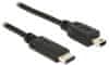 propojovací kabel USB-C/M - USB 2.0 Mini B/M, 0,5m, černá