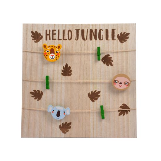 Homea Dětský organizér na zeď Hello Jungle 30 x 30 cm