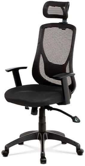 Autronic Kancelářská židle, synchronní mech., černá MESH, plast. kříž KA-A186 BK