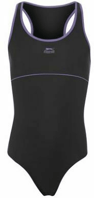 Slazenger - Basic Swimsuit Girls – Black/Purple - 11-12(LG)