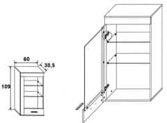 CASARREDO Obývací stěna VITO sonoma/wenge