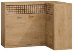 CASARREDO Rohová komoda NATURAL N15L dub ribbeck/kostka