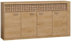 CASARREDO Komoda 4D2S NATURAL N9 dub ribbeck/kostka