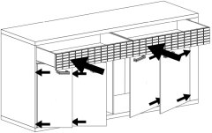 CASARREDO Komoda 4D2S NATURAL N9 dub ribbeck/kostka