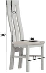 CASARREDO Čalouněná židle PARIS bílá/Victoria 20