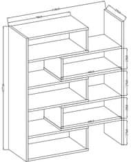 CASARREDO Rozkládací regál MOVE I bílý