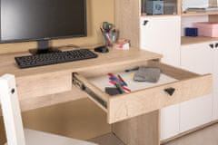 CASARREDO Kancelářská sestava GRAYSON SET 1 dub endgrain/milk rikamo soft