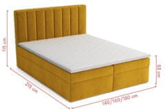 CASARREDO Postel s matrací s ÚP LUCINI BOX 140x200 výběr látek