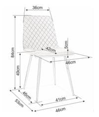 CASARREDO Jídelní čalouněná židle ILJA VELVET černá/černá