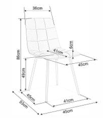 CASARREDO Jídelní čalouněná židle MAJA VELVET béžová/černá