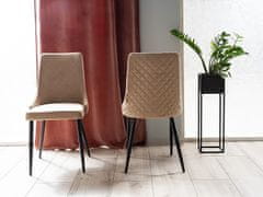 CASARREDO Jídelní čalouněná židle NOPI velvet béžová/černá mat