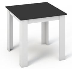 CASARREDO Jídelní stůl MANGA 80x80 bílá/černá