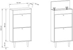 CASARREDO Botník VERMONT SC521 světle šedá