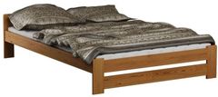 eoshop Dřevěná postel Niwa 180x200 + rošt ZDARMA (Barva dřeva: Borovice)