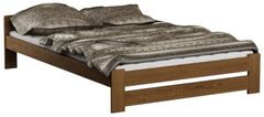 eoshop Dřevěná postel Niwa 180x200 + rošt ZDARMA (Barva dřeva: Borovice)