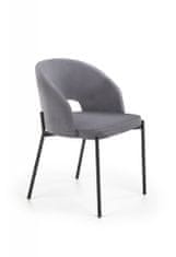 Halmar Kovová židle K455, šedá