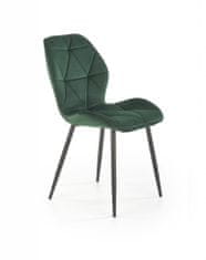 Halmar Kovová židle K453, tmavě zelená
