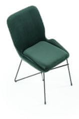 Halmar Kovová židle K454, tmavě zelená