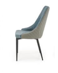 Halmar Kovová židle K448, šedá / modrá