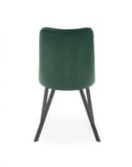 Halmar Kovová židle K450, tmavě zelená