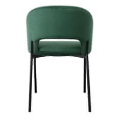 Halmar Kovová židle K455, tmavě zelená
