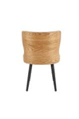 Halmar Kovová židle K452, šedá / přírodní dub