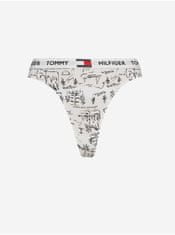 Tommy Hilfiger Černo-bílá vzorovaná tanga Tommy Hilfiger Underwear XS