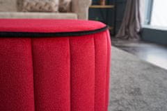 Atelier Del Sofa Taburet Rose Puf - Red, Červená