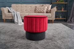 Atelier Del Sofa Taburet Rose Puf - Red, Červená