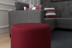 Atelier Del Sofa Taburet Octo - Claret Red, Červená