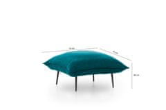 Atelier Del Sofa Taburet Aspen Tuffet - Petrol Green GR124, Zelená