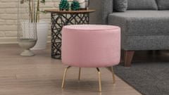 Atelier Del Sofa Taburet Octo - Pink, Růžová, Zlatá