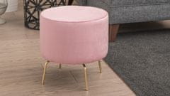 Atelier Del Sofa Taburet Octo - Pink, Růžová, Zlatá