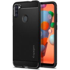 Spigen Rugged Armor silikonové pouzdro na Samsung Galaxy A11 / M11 Matte Black