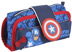 CurePink Penál na tužky Marvel: Captain America (22 x 10 x 5 cm)