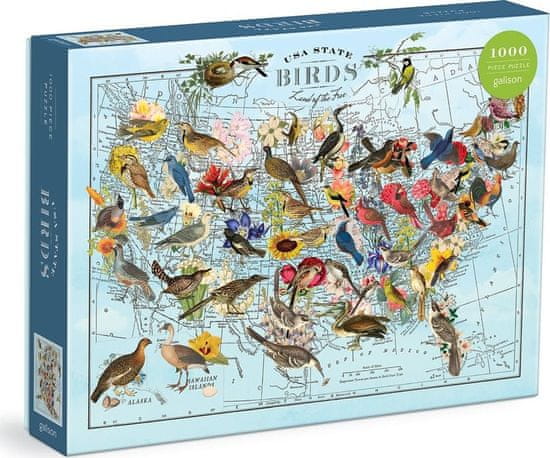 Galison Puzzle Wendy Gold: Národní ptáci 1000 dílků