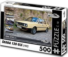 RETRO-AUTA© Puzzle Škoda 120 GLS (1982)