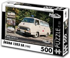 RETRO-AUTA© Puzzle Škoda 1203 SA (1980)