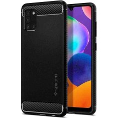 Spigen Rugged Armor silikonové pouzdro na Samsung Galaxy A31 Matte Black