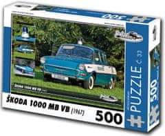 RETRO-AUTA© Puzzle Škoda 1000 MB VB (1967)