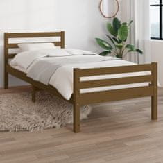 shumee Rám postele medově hnědý masivní dřevo 100 x 200 cm
