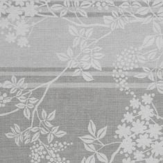 Eurofirany Bavlněné prádlo Classic Deluxe SARA 200x220 Eurofirany světle šedý rostlinný pruhovaný vzor flóry