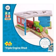 InnoVibe Bigjigs Rail Trojité depo s vraty