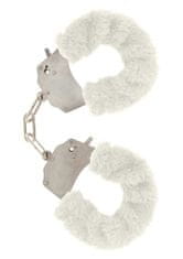 Toyjoy ToyJoy Furry Fun Cuffs pouta na ruce plyšová bílá