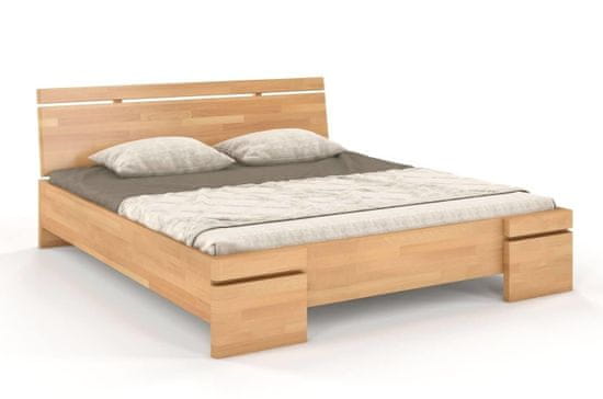 eoshop Dřevěná postel SPARTA Maxi, buk (Rozměr: 200x200 cm, Barva: Přírodní)